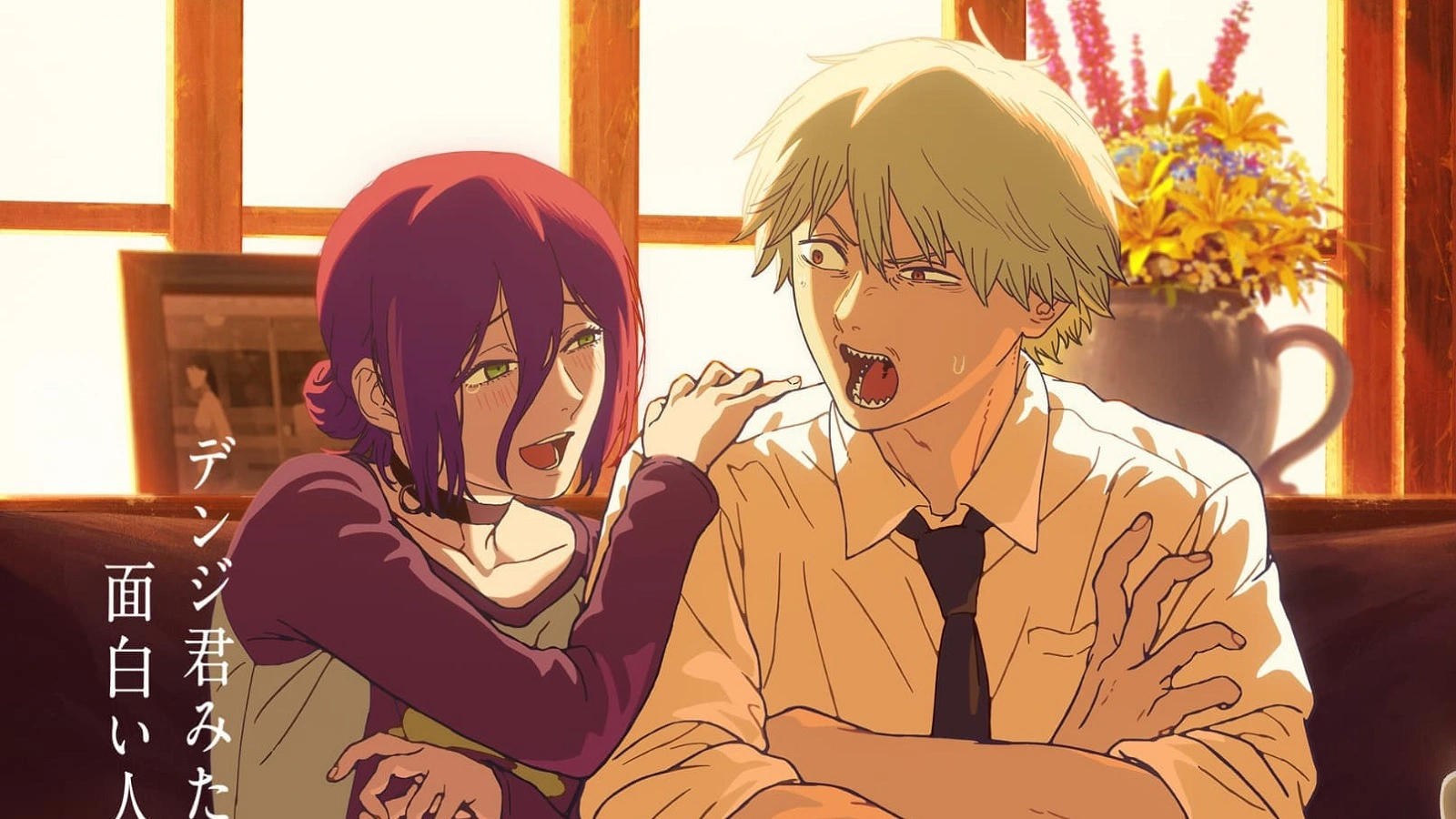 denji e reze em poster de chainsaw man o filme arco da reze